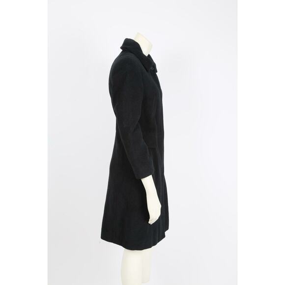 Vintage SHIN CHOI Womens Black Button Down Collar Coat Size 2 - Picture 9 of 10